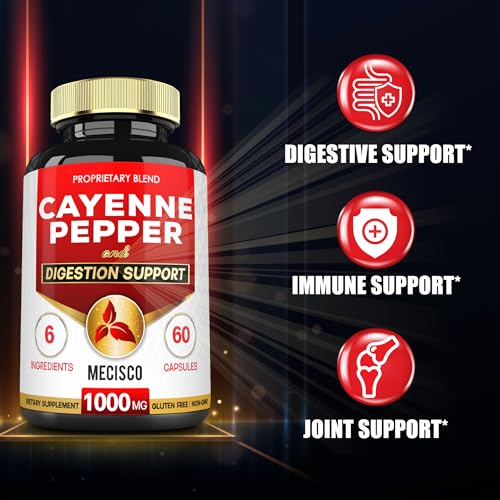 Mecisco 6in1 Cayenne Pepper Capsules Organic with Ginger Root, Beet Root, and Black Pepper MeciscoAu supplements