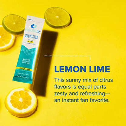 Liquid I.V. Hydration Multiplier - Lemon Lime - Hydration Powder Packets | Electrolyte Liquid I.V.US supplements