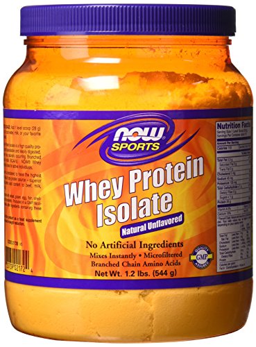 NOW Sports Whey Protein Isolate Powder with BCAAs - Unflavored - 1.2 lb NOW FoodsUS supplements