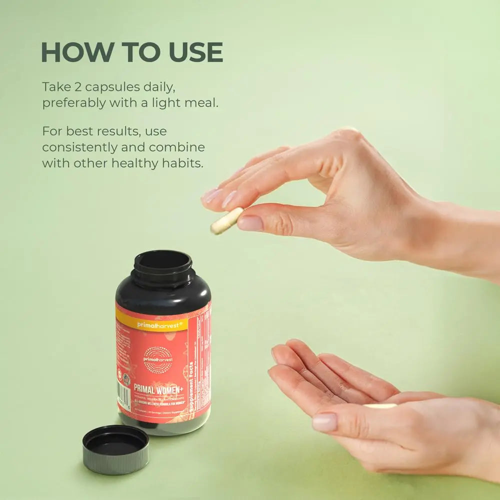 Primal Harvest Multivitamin for Women Vitamin A, Vitamin C, Vitamin D and E, Vitamin B12, B6, Biotin, Zinc Supplements Primal HarvestAu supplements