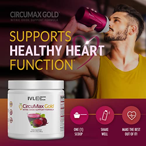 IVL - CircuMax Gold - Nitric Oxide Supplement Powder Boost - Organic Beets - Beetroot IVLUS supplements