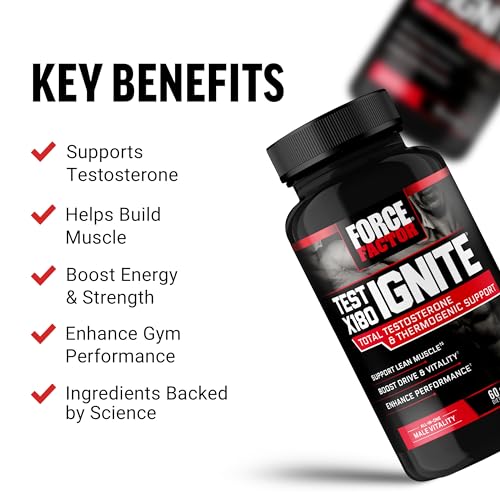 FORCE FACTOR Test X180 Ignite Testosterone Booster for Men, Testosterone Support Force FactorAu supplements
