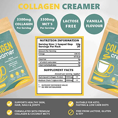Collagen Coffee Creamer | Keto & Paleo | Premium Hydrolysed Collagen Peptides & Coconut MCT OZUNA NUTRITIONAu supplements