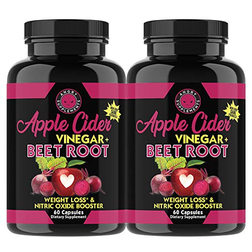 Angry Supplements Apple Cider Vinegar + Beet Root Capsules, Detox Pills, Nitric Oxide Angry SupplementsAu supplements