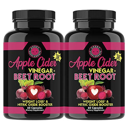 Angry Supplements Apple Cider Vinegar + Beet Root Capsules, Detox Pills, Nitric Oxide Angry SupplementsUS supplements