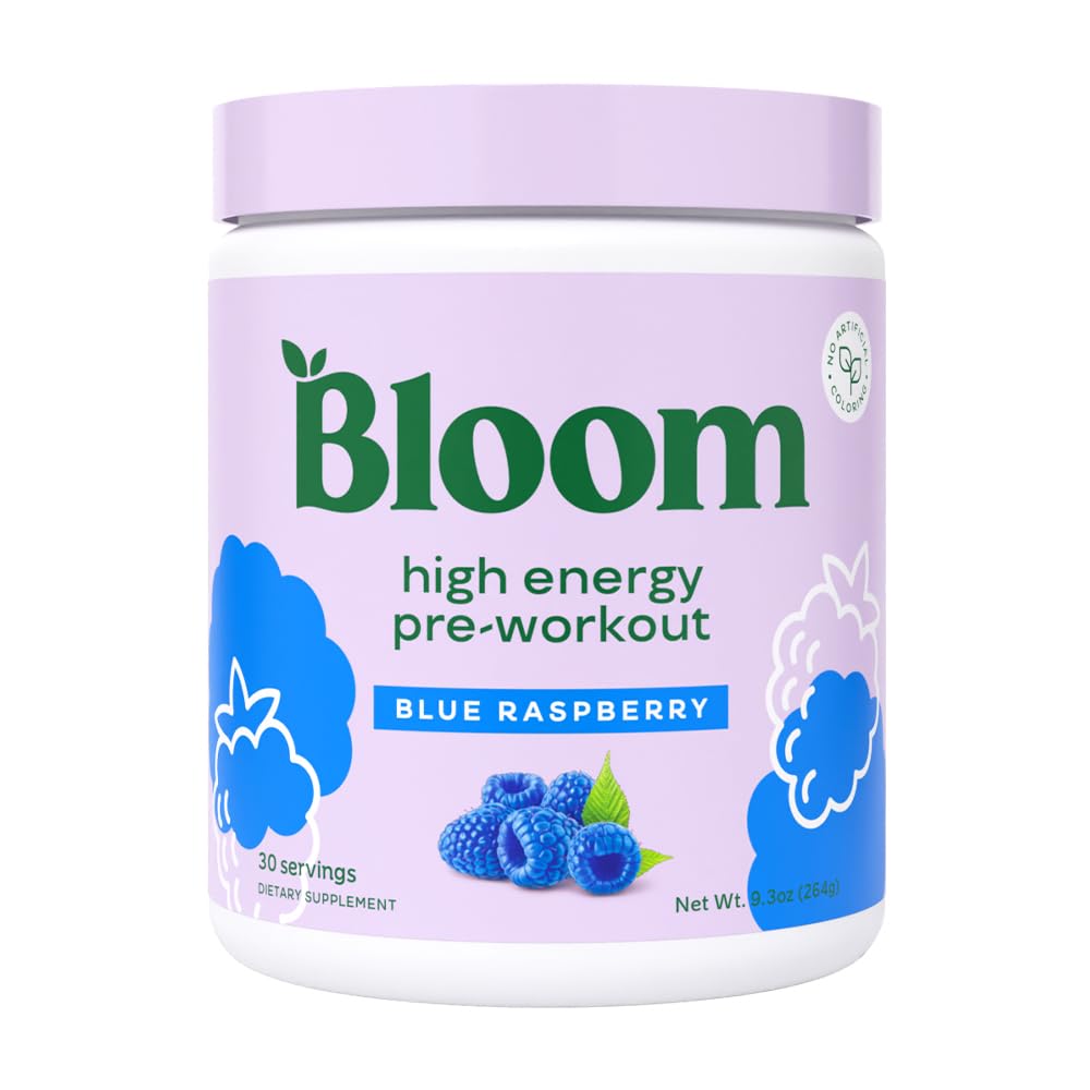 Bloom Nutrition High Energy Pre Workout Powder (Blue Raspberry) - Amino Energy Bloom NutritionAu supplements