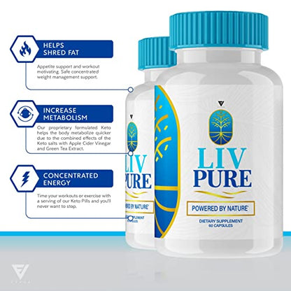 (2 Pack) Liv Pure Loss Pills, Livpure Liver Detox Cleanse Management Capsules Advanced FyvusUS supplements