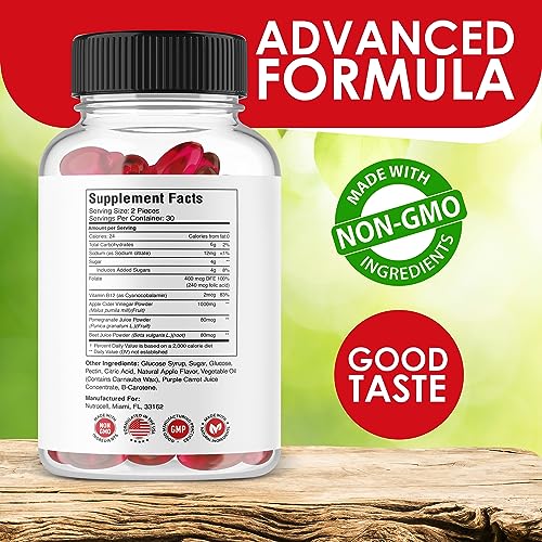 Nutrocell Simpli Health ACV Ketos Gummies Keto Apple Cider Vinegar 1050mg NutrocellUS supplements