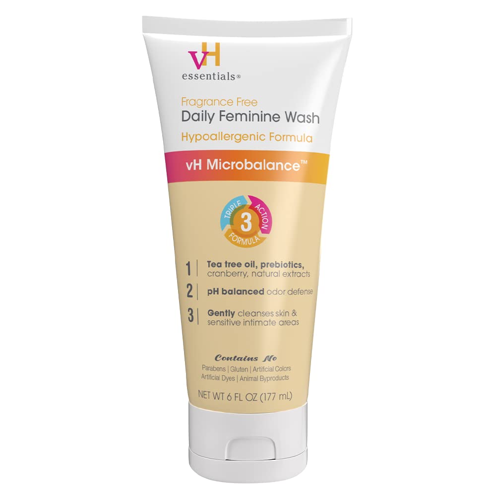 vH essentials Daily Feminine Wash - Fragrance Free, Hypoallergenic with Tea Tree Oil vH essentialsAu supplements