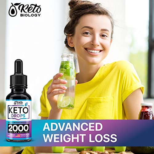 Keto Diet Drops with BHB Exogenous Ketones - Made in USA - Fat Burner & Appetite Suppressant KETO BIOLOGYUS supplements