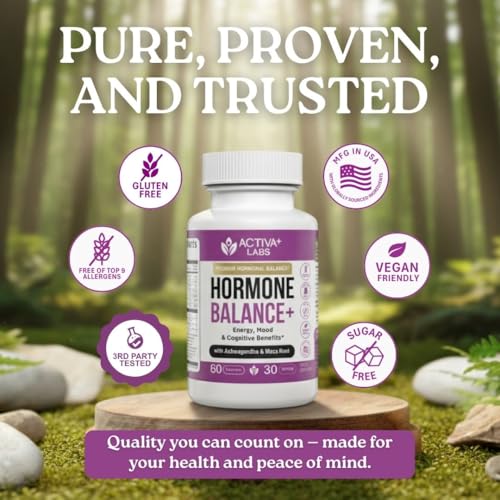 Activa Labs+ Hormone Balance for Women | Boost Energy, Mood, Libido and Focus | Supports Cycle&Menopause Comfort | Gluten, Soy&Lactose Free | 30 Day Supply Activa LabsAu supplements