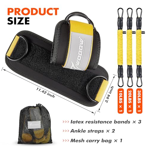 Ankle Resistance Bands with Cuffs, Ankle Bands for Working Out, Glutes Workout Equipment WOQQWAu supplements