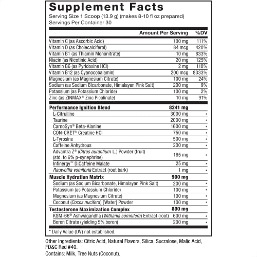 FORCE FACTOR Test X180 Pre-Workout Powder & Energy Supplement, Boost Focus Force FactorUS supplements