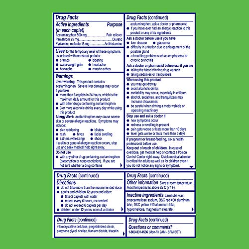 Midol Complete Caffeine Free Caplets 24ct: Midol Complete Caffeine Free Menstrual Pain Relief Caplets with Acetaminophen, Provides Headache Relief and Period Cramps Relief, 24 Count MidolAu supplements