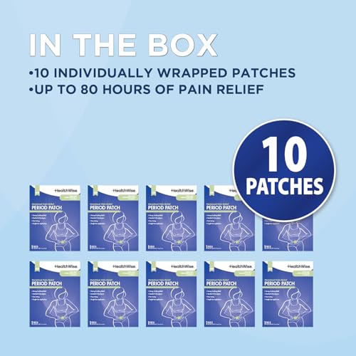 HealthWise Menstrual Pain Relief Period Patch | 10% Menthol | Strong, Soothing Relief HealthWiseAu supplements