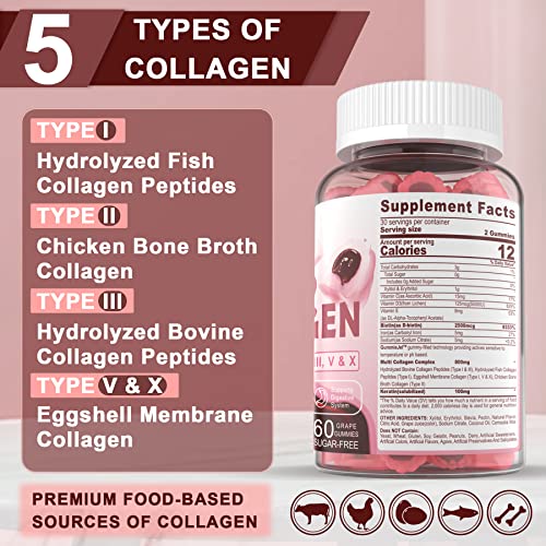 Sugar Free Hydrolyzed Collagen Gummies 800mg KrooAu supplements