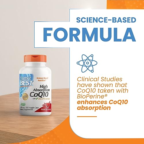 Doctor's Best High Absorption CoQ10 with BioPerine, Non-GMO, Gluten & Soy Free Doctor's BESTUS supplements