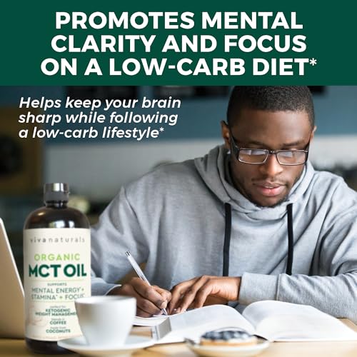 Viva Naturals Organic MCT Oil for Keto Coffee (32 fl oz) - Best MCT Oil Supplement Viva NaturalsUS supplements
