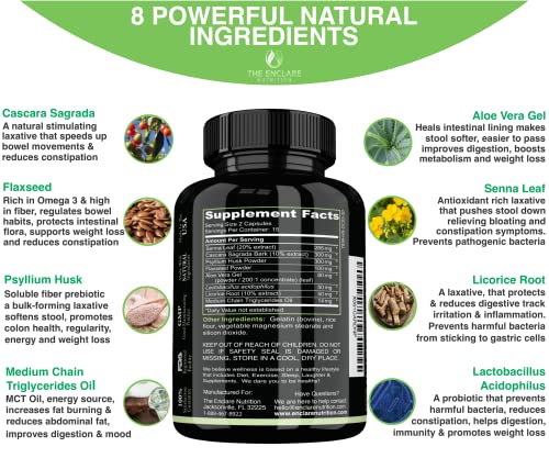 THE ENCLARE NUTRITION Colon Cleanser Detox. Premium 15 Day Fast-Acting Diet Pills THE ENCLARE NUTRITIONUS supplements