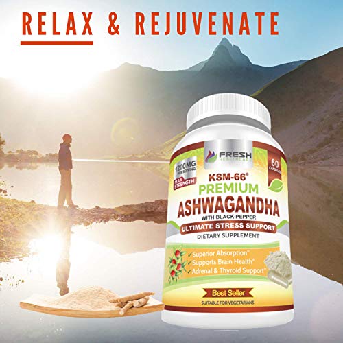 FRESH HEALTHCARE Ashwagandha Capsules KSM 66-1200mg Pure and Potent FRESH HEALTHCAREAu supplements