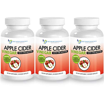 Apple Cider Vinegar Capsules - 100% Organic Apple Cider Vinegar Pills 1500 mg DOCTOR RECOMMENDED SUPPLEMENTSUS supplements