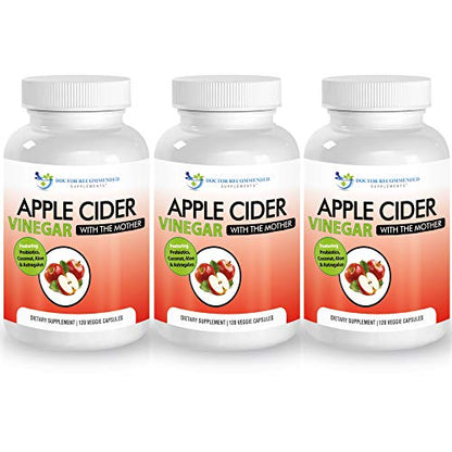 Apple Cider Vinegar Capsules - 100% Organic Apple Cider Vinegar Pills 1500 mg DOCTOR RECOMMENDED SUPPLEMENTSUS supplements