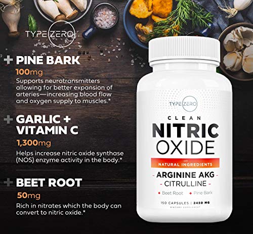 Type Zero Nitric Oxide 6X Booster, 150 Veggie Capsules - Natural Supplement - Beetroot Type ZeroAu supplements