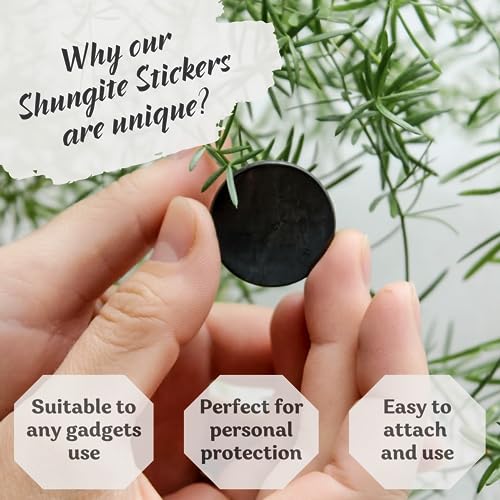 KarelianMasters Shungite Stone Stickers - Natural Stone Adhesive Plates for Phones (Set of 3 Plates) KARELIANMASTERSAu supplements