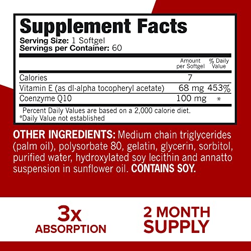 Qunol Ultra CoQ10 100mg Softgels- 3x Better Absorption Coenzyme Q10 Supplements QunolUS supplements