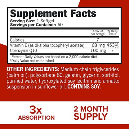 Qunol Ultra CoQ10 100mg Softgels- 3x Better Absorption Coenzyme Q10 Supplements QunolUS supplements