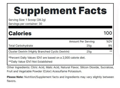 REDCON1 Cluster Bomb, Unflavored - Intra/Post Workout Carbs - Gluten Free + Vegan Cluster REDCON1US supplements