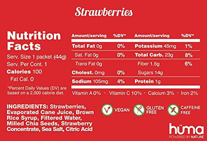 Huma Chia Energy Gel, Variety 12 Pack - Stomach Friendly, Real Food Energ HÜMA CHIA ENERGY GELUS supplements