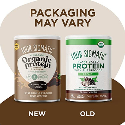 Four Sigmatic Organic Plant-Based Protein Powder Creamy Cacao Protein with Lion’s Mane Four SigmaticUS supplements