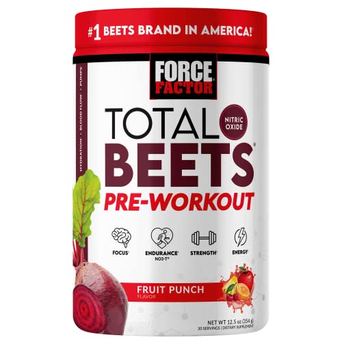 FORCE FACTOR Total Beets Pre-Workout Powder to Boost Energy & Endurance, Increase Force FactorUS supplements