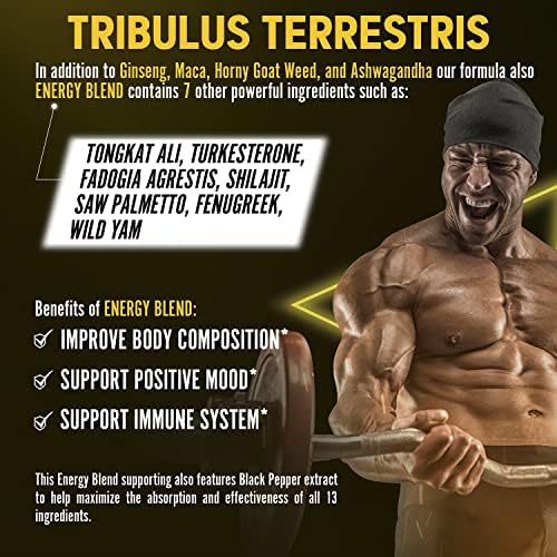 13in1 Tribulus Terrestris Capsules - 16000mg Per Serving with Maca, Horny Goat Weed ZolotusAu supplements