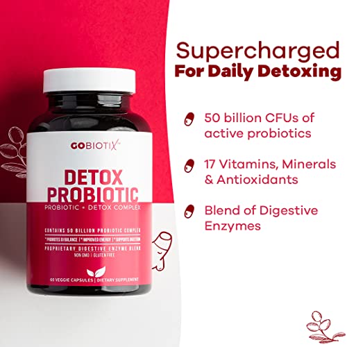 GOBIOTIX Detox Probiotic Supplement with Digestive Enzymes, Milk Thistle, Turmeric GOBIOTIXAu supplements