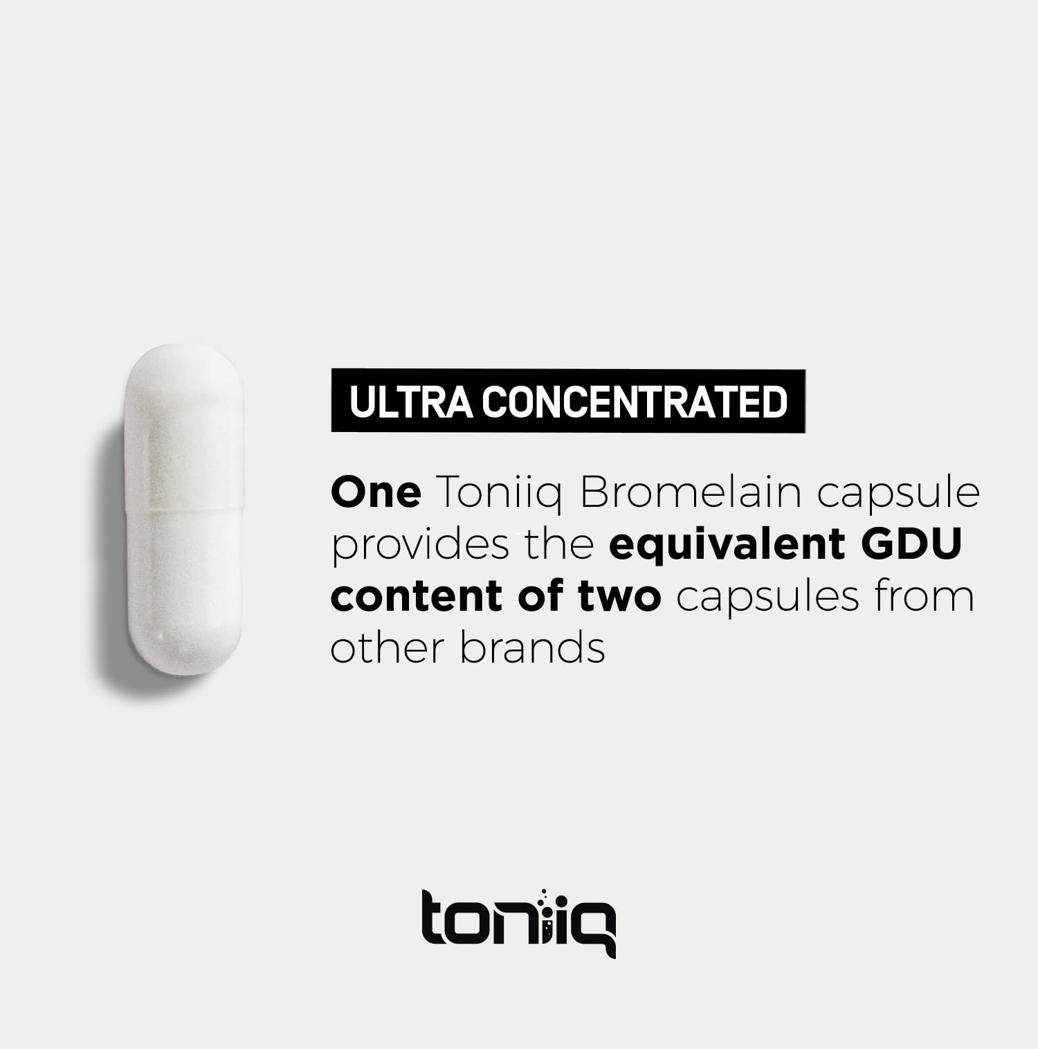 Ultra High Strength Bromelain 500mg - 3600 GDU/Gram - Highly Concentrated and Bioavailable - Third-Party Tested Formula - 120 Vegetarian Capsules - 120 Servings Per Container - Bromelain Supplement ToniiqAu supplements
