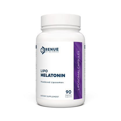 Renue By Science Melatonin | Liposomal Melatonina Supplement | 90 High Strength Melatonin Capsules - 1mg Melatonin per Serving | Sleep Aid Melatonin | Non-GMO | Made in The USA & Third-Party Tested Renue By ScienceUS supplements