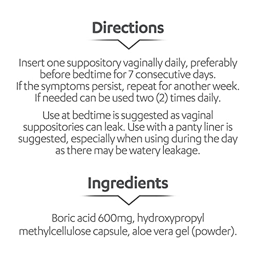 AZO Boric Acid Vaginal Suppositories, Helps Support Odor Control and Balance Vaginal PH AZOAu supplements