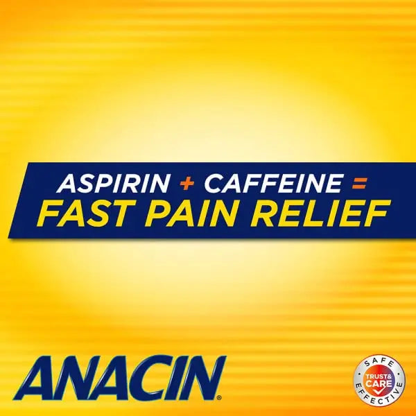 Anacin Fast Pain Relief Pain Reducer Aspirin Tablets, 200 Tabs (Value Pack of 2) ANACINAu supplements