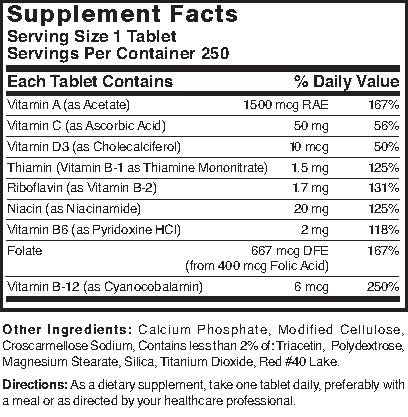 Nature's Blend Daily Vite 250 Tablets Nature's BlendAu supplements