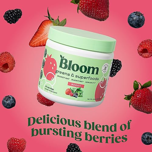 Bloom Nutrition Super Greens Powder Smoothie & Juice Mix (Berry) Bloom NutritionUS supplements