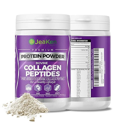 JeaKen - Unflavored Collagen Peptides Powder from Grass-Fed Bovine Sources - Sugar-Free Hydrolyzed Collagen JeaKenUS supplements