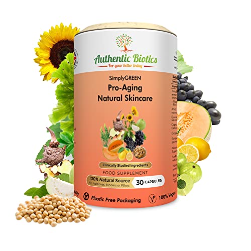 Vegan Collagen Boosting Natural Plant-based Skincare, Vitamins for Healthy Skin with Antioxidants Authentic BioticsAu supplements