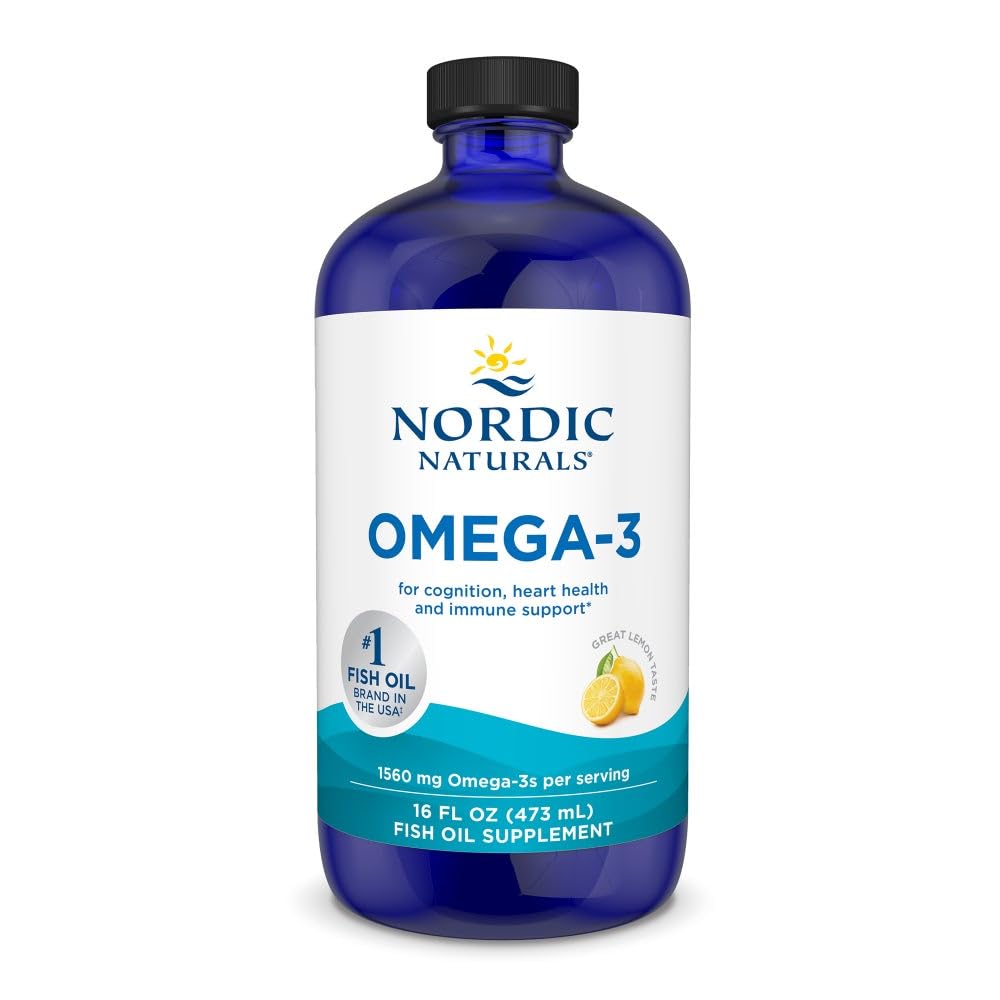 Nordic Naturals Omega-3, Lemon Flavor - 16 oz - 1560 mg Omega-3 - Fish Oil - EPA & DHA - Immune Support, Brain & Heart Health, Optimal Wellness - Non-GMO - 96 Servings Nordic NaturalsAu supplements