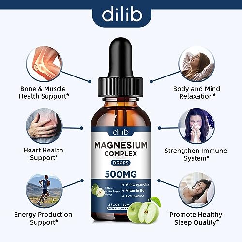 Triple Magnesium Complex Supplement-Magnesium Glycinate, Citrate, Malate Liquid dilibAu supplements