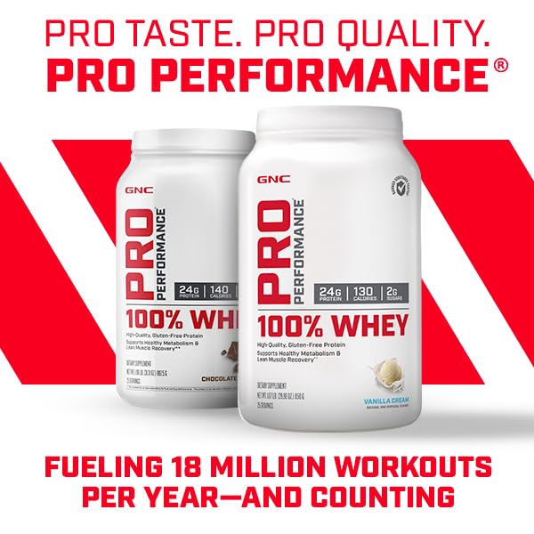 GNC Pro Performance 100 Whey Protein - Banana Cream 1.86 lbs. GNCUS supplements