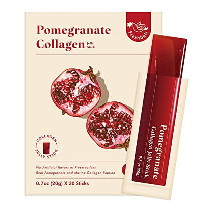 FRESHBELL Pomegranate Collagen Jelly Stick (20g x 30 sticks) Marine Collagen Peptide FreshbellUS supplements