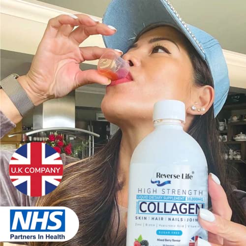 Reverse Life Marine Collagen Liquid Supplement Drink - High-Strength 10,000mg Hydrolysed Peptide Infused Reverse LifeAu supplements