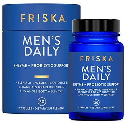FRISKA Men’s Daily Digestive Enzyme and Probiotics Supplement, Natural Support FR!SKAUS supplements